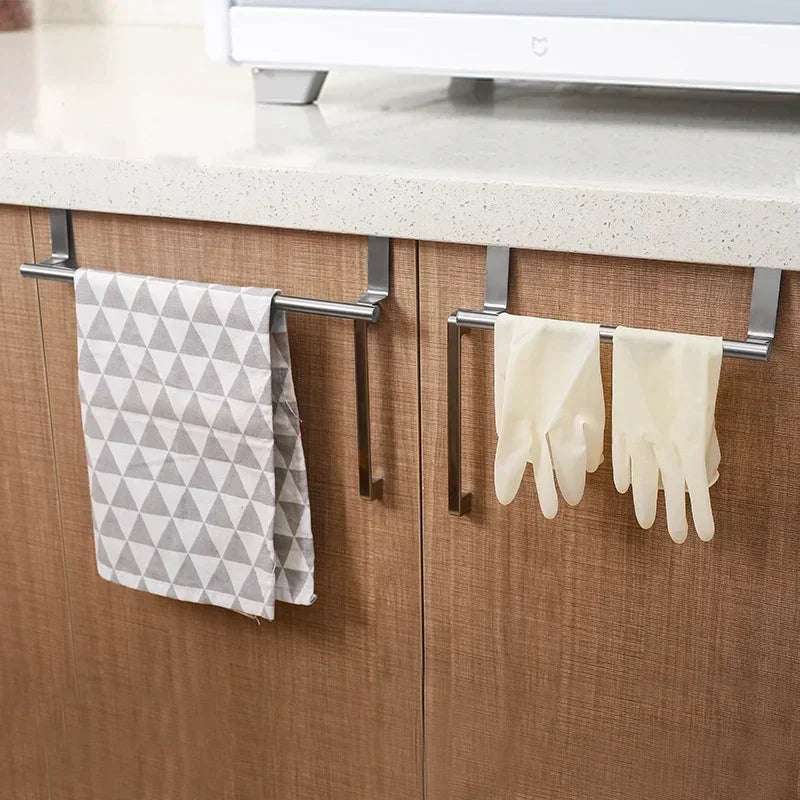No-Drill Over-the-Door Cabinet Towel Bar