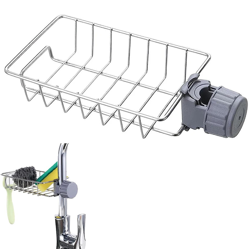 Over-Faucet Sponge Holder, Hanging Sink Drain Rack