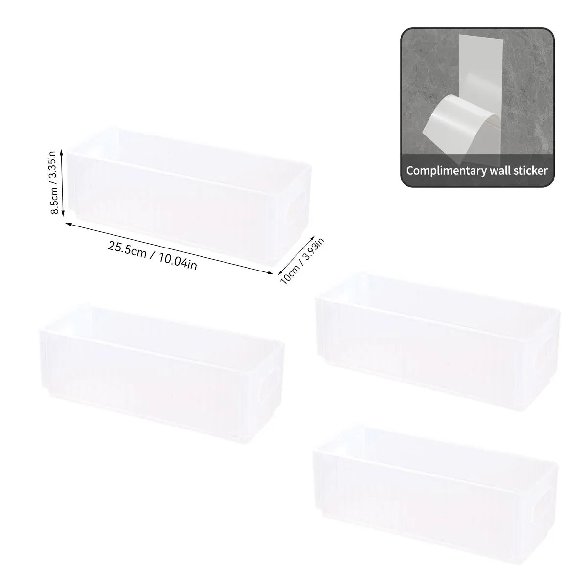 No-Drill Adhesive Cabinet Door Storage Boxes, Foldable Spice Organizer, Set of 2