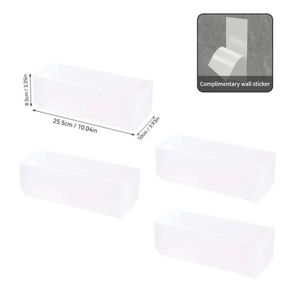 No-Drill Adhesive Cabinet Door Storage Boxes, Foldable Spice Organizer, Set of 2