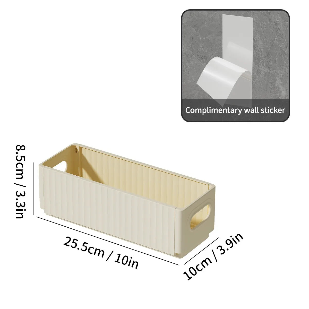 No-Drill Adhesive Cabinet Door Storage Boxes, Foldable Spice Organizer, Set of 2