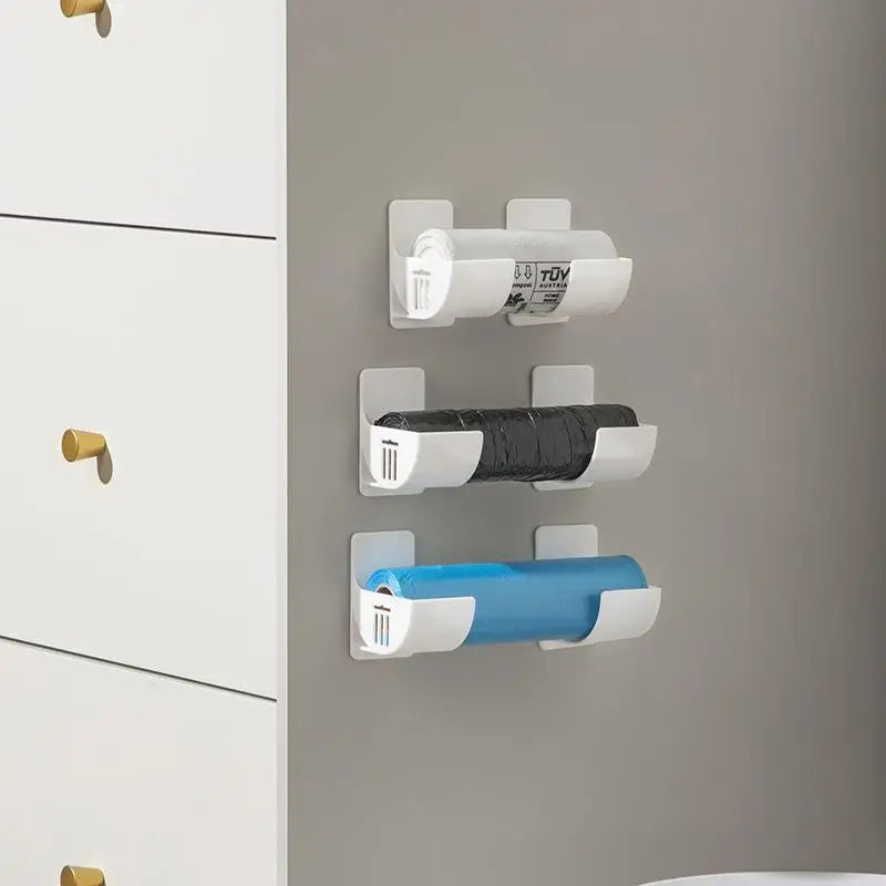 No-Drill Wrap & Bag Roll Holders, Set of 4