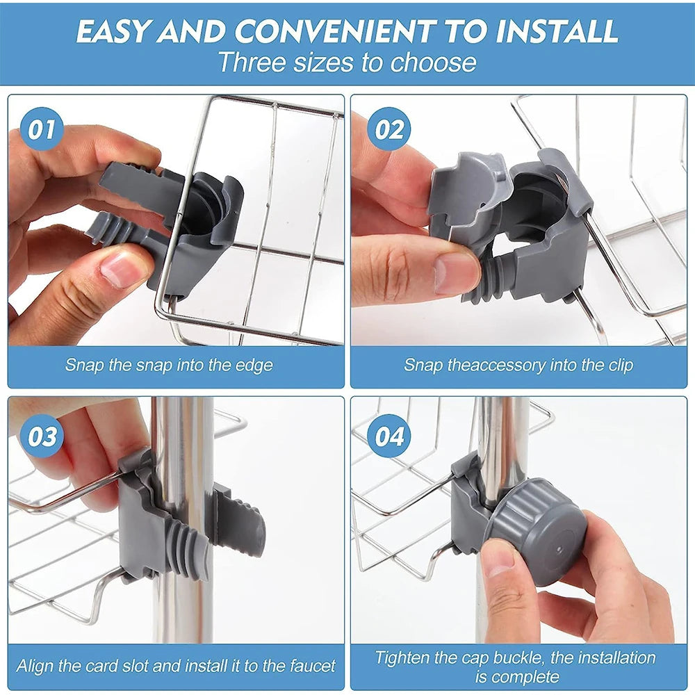 Over-Faucet Sponge Holder, Hanging Sink Drain Rack