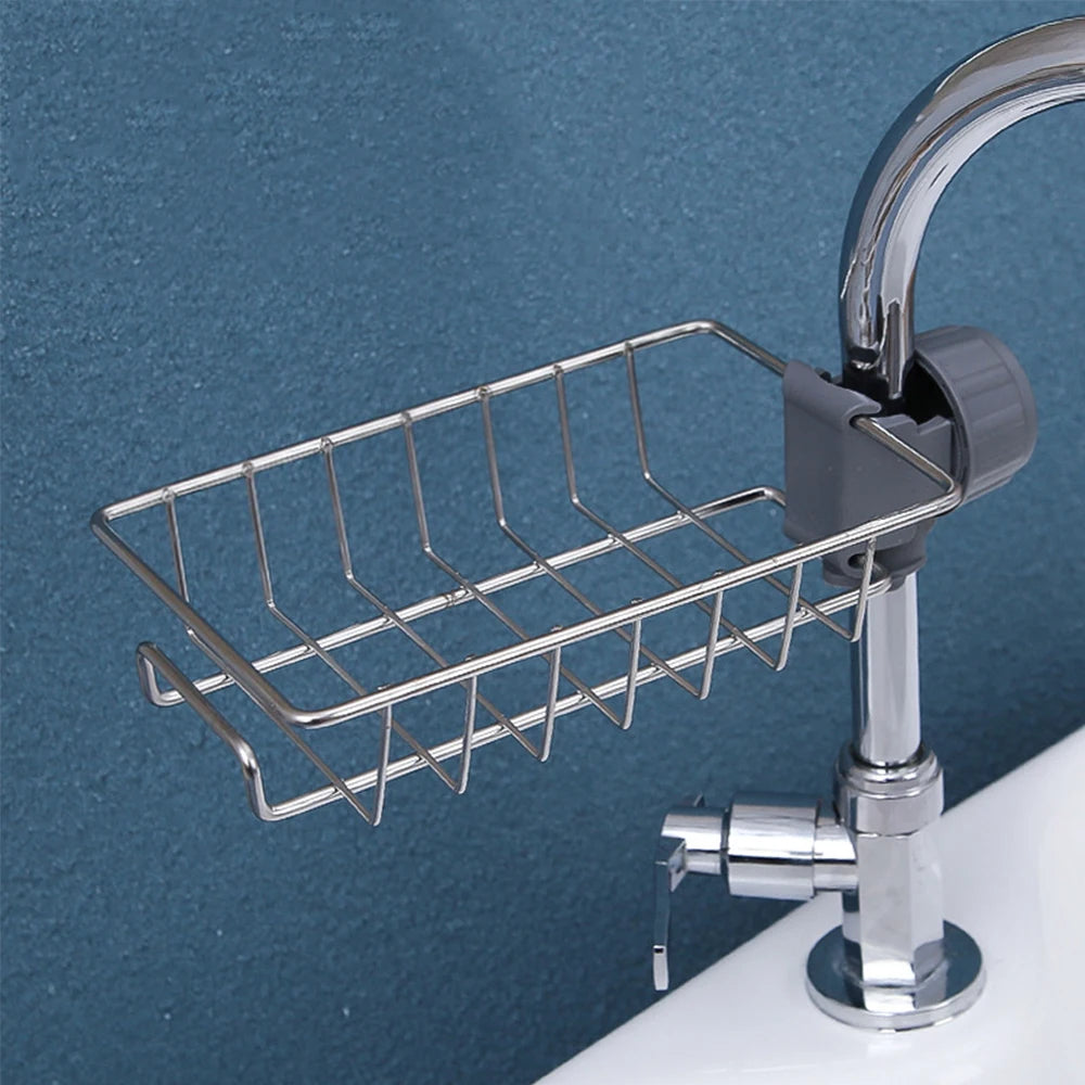 Over-Faucet Sponge Holder, Hanging Sink Drain Rack