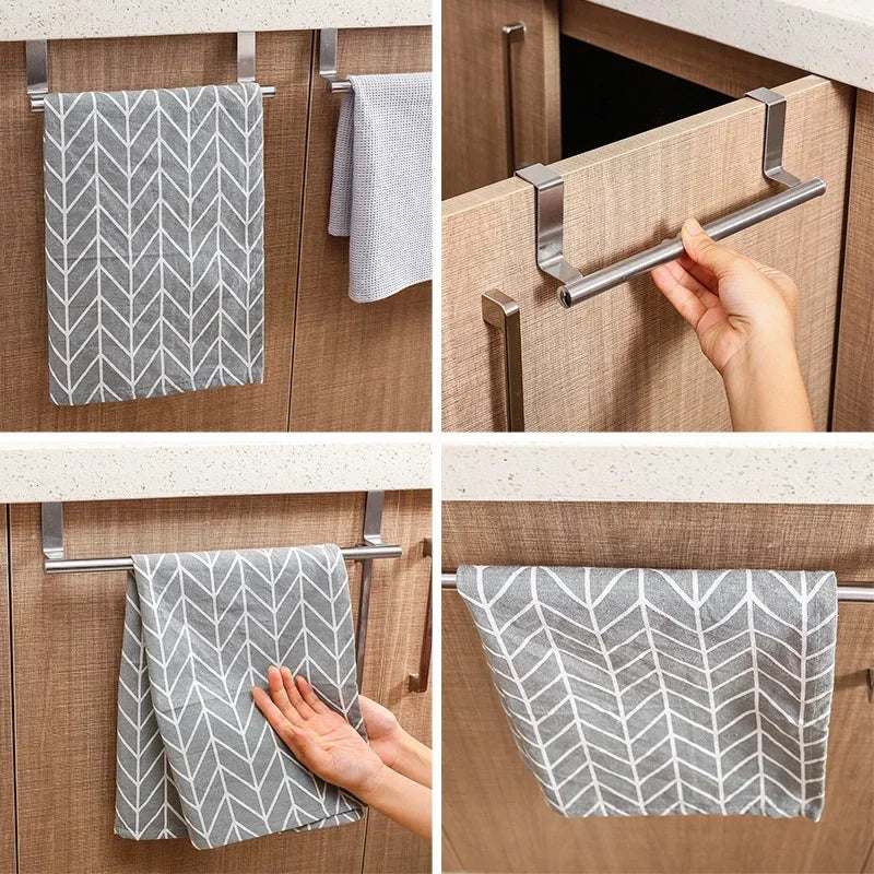 No-Drill Over-the-Door Cabinet Towel Bar