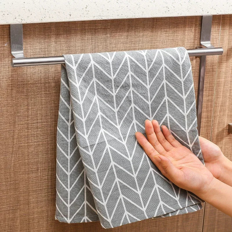 No-Drill Over-the-Door Cabinet Towel Bar