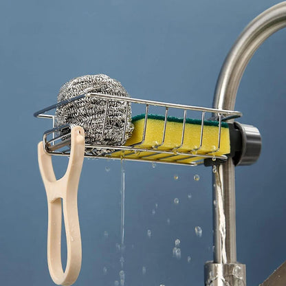 Over-Faucet Sponge Holder, Hanging Sink Drain Rack