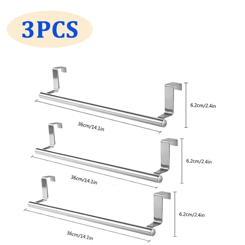 No-Drill Over-the-Door Cabinet Towel Bar