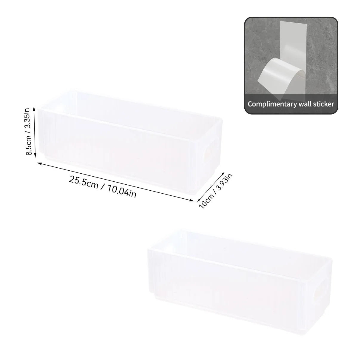 No-Drill Adhesive Cabinet Door Storage Boxes, Foldable Spice Organizer, Set of 2