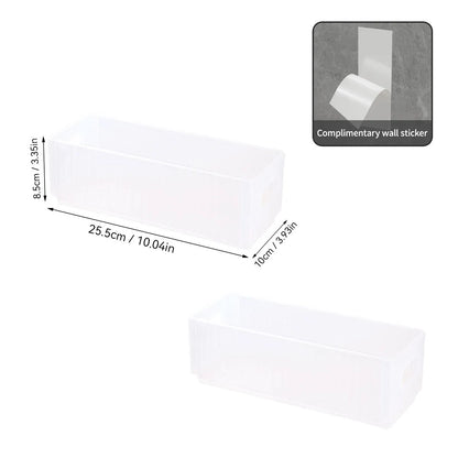 No-Drill Adhesive Cabinet Door Storage Boxes, Foldable Spice Organizer, Set of 2